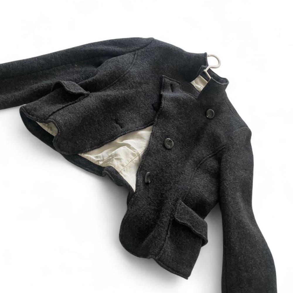 Women's Vintage Black Wool Jacket %100 WOOL